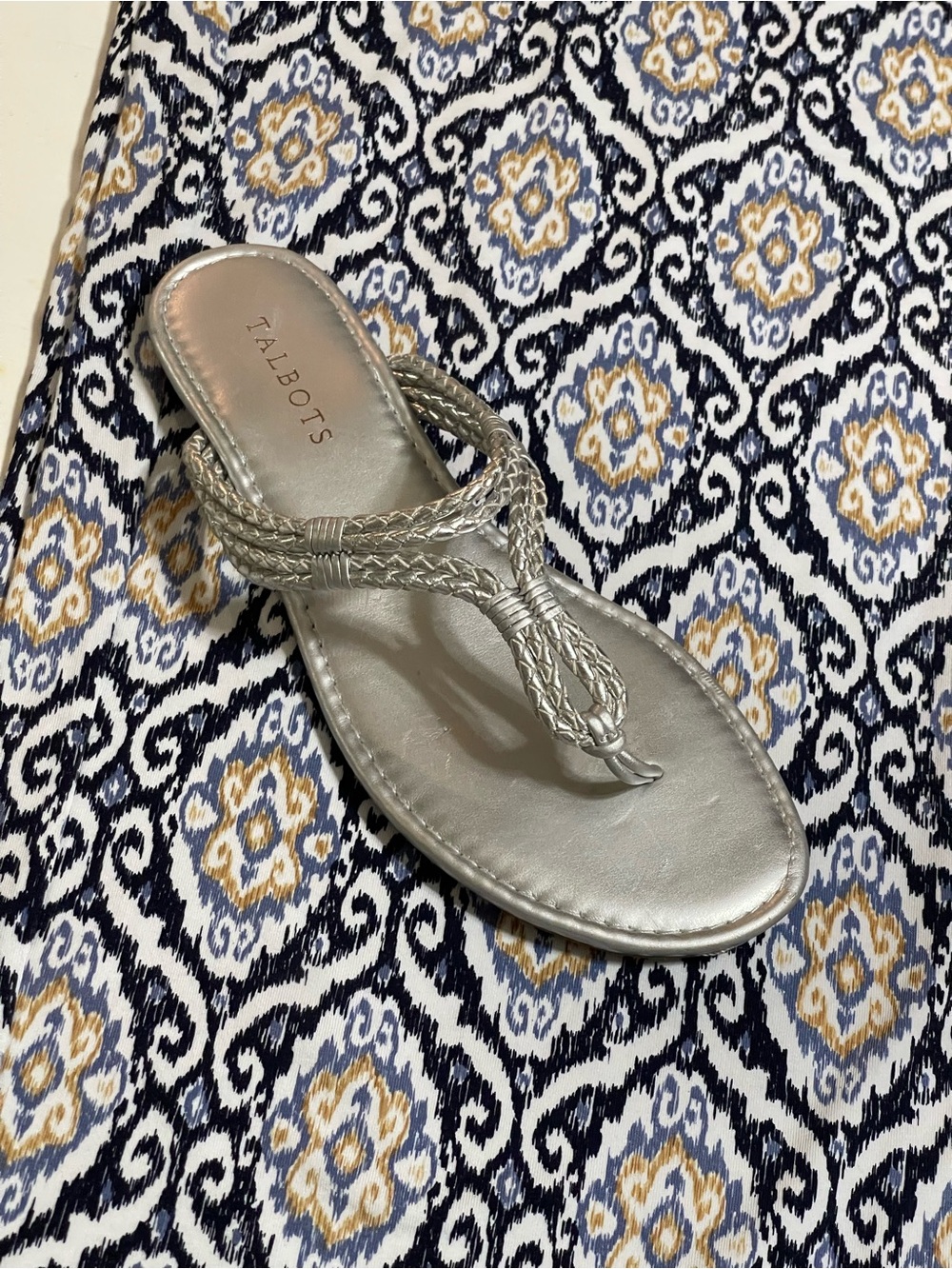 DENIM & CO BOHEMIAN BEACH MOSAIC GYPSY PANTS SZ MP - Picture 4 of 7